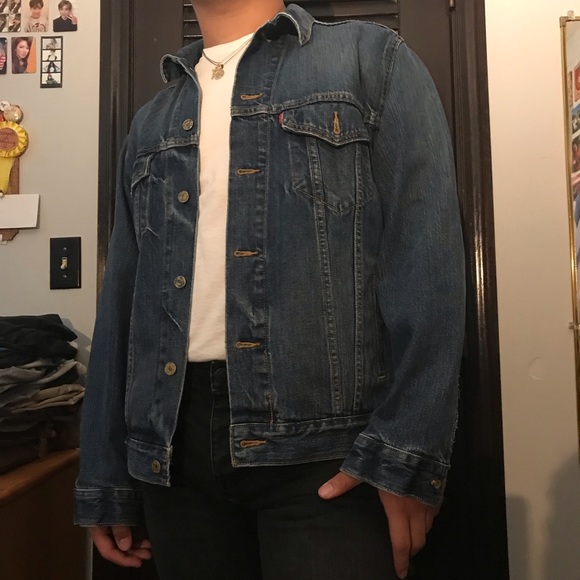classic dark denim jacket